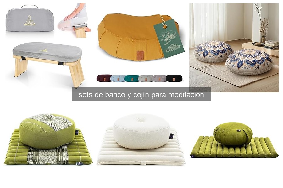 ¿Qué incluye un set de banco y cojín para meditación?