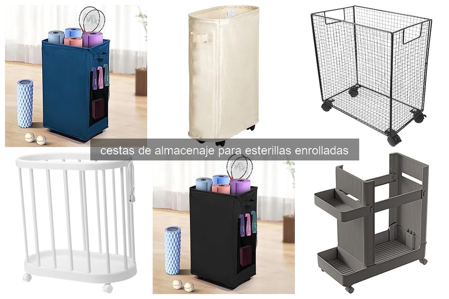 ¿Qué son las cestas de almacenaje para esterillas enrolladas?