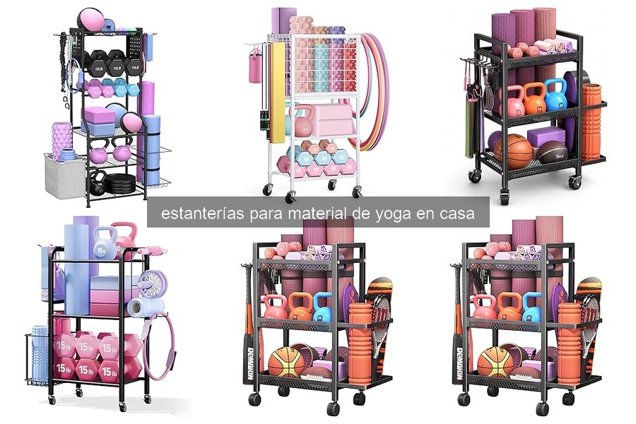 Tipos de estanterías para material de yoga en casa